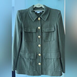 Veronica Beard Womens Lambery Dickey Jacket Blazer Size 6 Olive Green